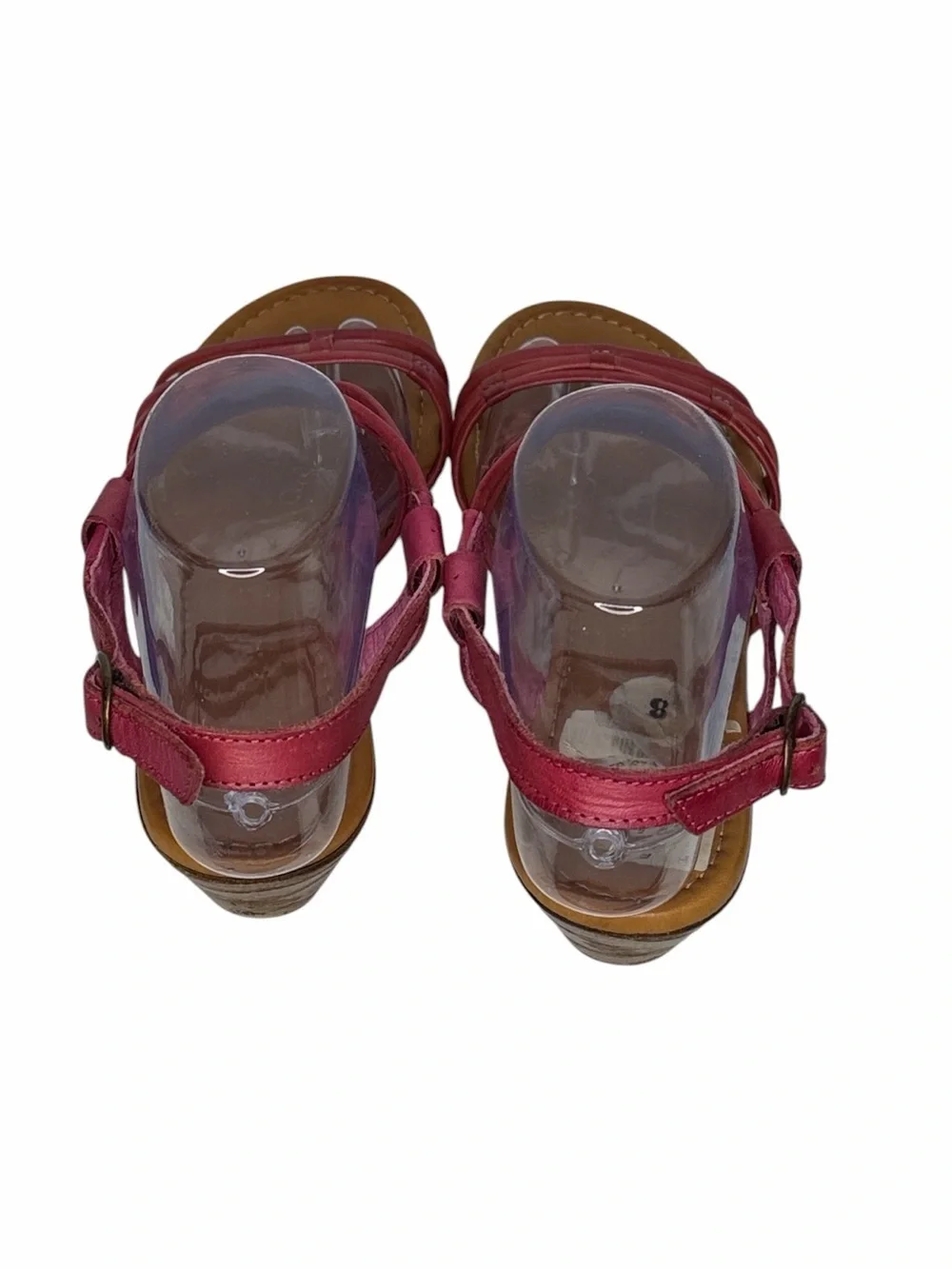 Clark’s Red Strappy Flat Sandals